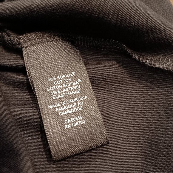 RW&CO Supima Cotton long sleeve popover shirt - black - NWT size L - Picture 4 of 4